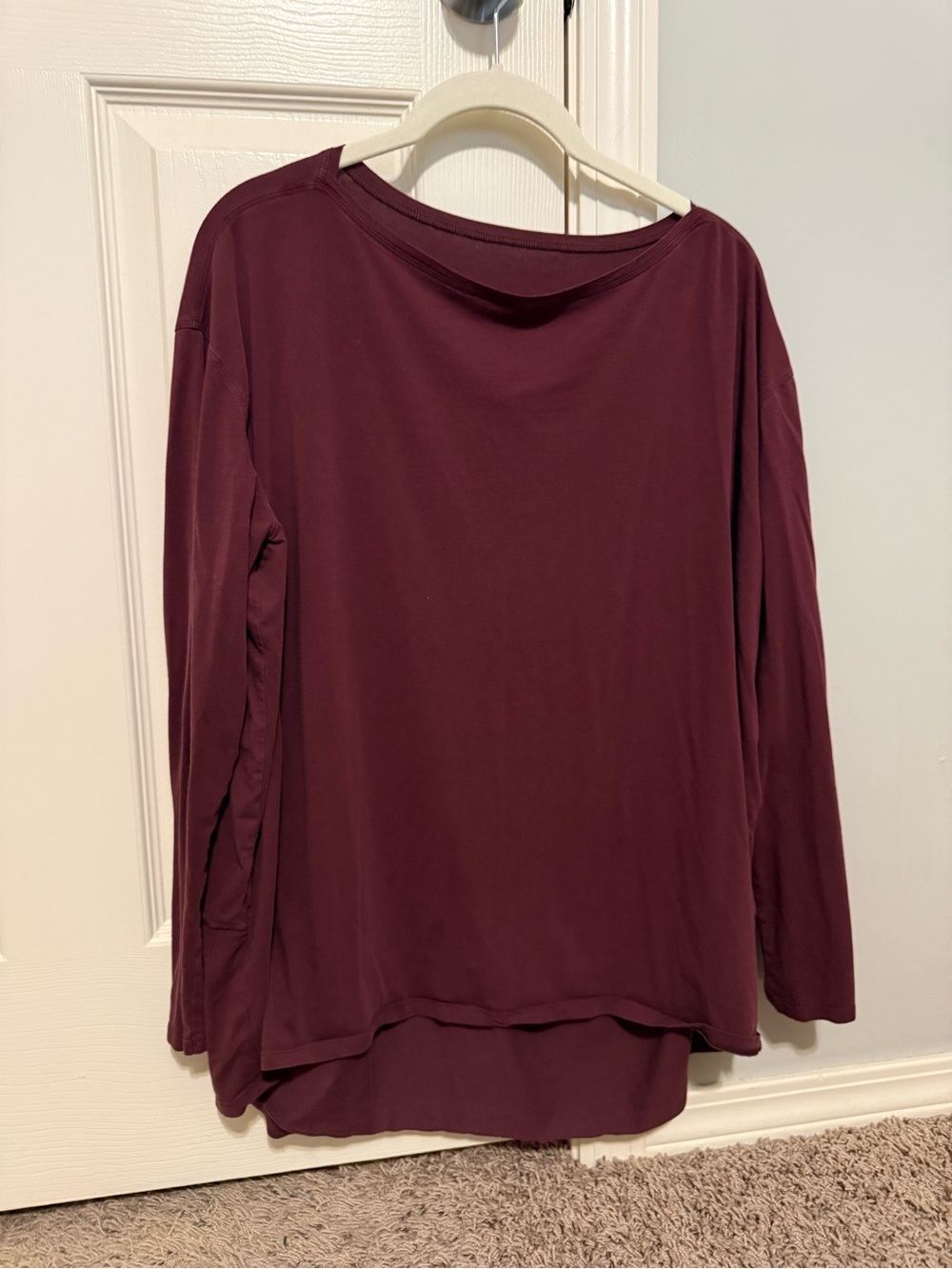CRZ YOGA Pima Cotton Boatneck Long Sleeve